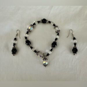 Matching bracelet and earrings